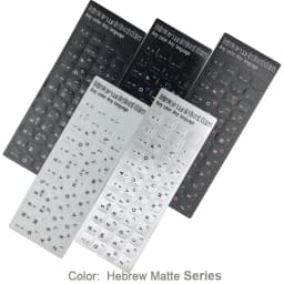 SR Standard Matte 3 in 1 Hebrew 15 Kinds Keyboard Stickers Language English Russian Letter Film for PC Laptop Accessories