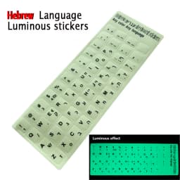 SR Standard Matte 3 in 1 Hebrew 15 Kinds Keyboard Stickers Language English Russian Letter Film for PC Laptop Accessories
