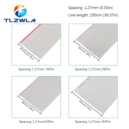 10Meter 1.27mm spacing 8P 10P 12P 14P 16P 20P 26P 30P 40P Grey flat cable FC-8 10 16 28AWG The wire,For IDC FC 2.54MM connector