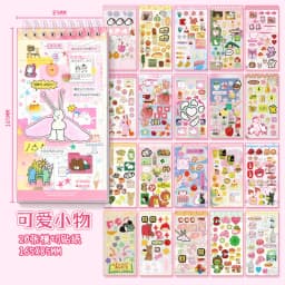 20sheets/lot Kawaii Japanese Wonderful Moments Series Die Cutting Coil Sticker Book DIY Scrapbook Stationery Decoration Kit