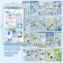 20sheets/lot Kawaii Japanese Wonderful Moments Series Die Cutting Coil Sticker Book DIY Scrapbook Stationery Decoration Kit