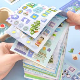 20sheets/lot Kawaii Japanese Wonderful Moments Series Die Cutting Coil Sticker Book DIY Scrapbook Stationery Decoration Kit