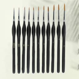00000 Fine Tip Paint Brush Set for Acrylic, Models, Mini Miniature Detail , Nylon Hair Thin Extra Fine Paintbrushes