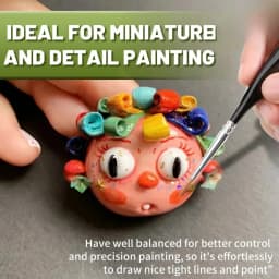 00000 Fine Tip Paint Brush Set for Acrylic, Models, Mini Miniature Detail , Nylon Hair Thin Extra Fine Paintbrushes