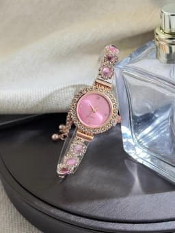 Foreign Trade Chalcedony Bracelet Watch Set with Diamond Light Luxury Live New Fashion Quartz Watch Pull Diamond Women's Watch