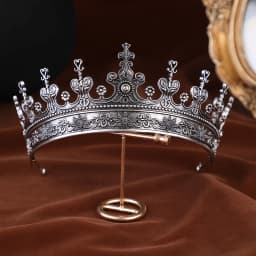 Unisex Golden Medieval Crown Renaissance Period Costume Accessory Prince Princess Birthday Masquerade Ball Halloween Headpiece