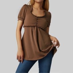Women's Ruffle Trim T-shirt Summer Fashion Bead Decor Tops V-Neck Short Puff Sleeve A-Line Tees Y2k Fairy Grunge Streetwear