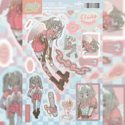 Korean DOMI Cartoon Sweet Cool Girl Character Stickers Hand Account Phone Case Diary Planner Notebook DIY Decorative Stickers