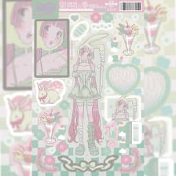 Korean DOMI Cartoon Sweet Cool Girl Character Stickers Hand Account Phone Case Diary Planner Notebook DIY Decorative Stickers
