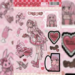 Korean DOMI Cartoon Sweet Cool Girl Character Stickers Hand Account Phone Case Diary Planner Notebook DIY Decorative Stickers