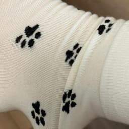 6/10 Pairs Dog Claw Printed Women's Round Neck Socks Cute Cartoon Pattern Comfortable Sweat Absorbing Breathable Casual Socks