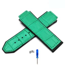 Genuine leather Watch Strap For HUBLOT Big Bang Series Bottom silicone Watch Bracelet Watch accessories 25mm*19mm With tools