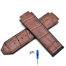Genuine leather Watch Strap For HUBLOT Big Bang Series Bottom silicone Watch Bracelet Watch accessories 25mm*19mm With tools