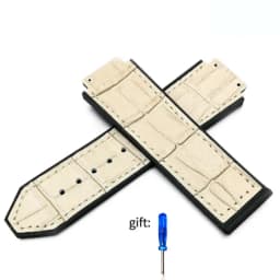 Genuine leather Watch Strap For HUBLOT Big Bang Series Bottom silicone Watch Bracelet Watch accessories 25mm*19mm With tools