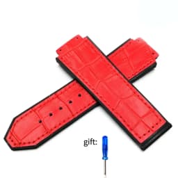 Genuine leather Watch Strap For HUBLOT Big Bang Series Bottom silicone Watch Bracelet Watch accessories 25mm*19mm With tools