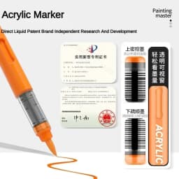 GRASP 1PC 84 Colors Acrylic Marker Pens Waterproof Pen Soft Brush Nib Student Art for Glass Stone School Stationery Art Supplies