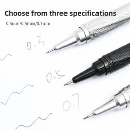 Metal Mechanical Pencil 0.3/0.5/0.7 mm Low Gravity Drawing Automatic HB Pencil Set with Leads Office School Writing Art Supplies