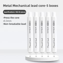 Metal Mechanical Pencil 0.3/0.5/0.7 mm Low Gravity Drawing Automatic HB Pencil Set with Leads Office School Writing Art Supplies