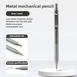 Metal Mechanical Pencil 0.3/0.5/0.7 mm Low Gravity Drawing Automatic HB Pencil Set with Leads Office School Writing Art Supplies
