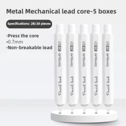 Metal Mechanical Pencil 0.3/0.5/0.7 mm Low Gravity Drawing Automatic HB Pencil Set with Leads Office School Writing Art Supplies