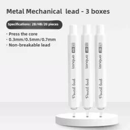 Metal Mechanical Pencil 0.3/0.5/0.7 mm Low Gravity Drawing Automatic HB Pencil Set with Leads Office School Writing Art Supplies