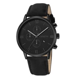 2pcs and 1pcs luxury men's leather strap quartz watch set is the perfect gift for school graduation ceremonies or any occasion