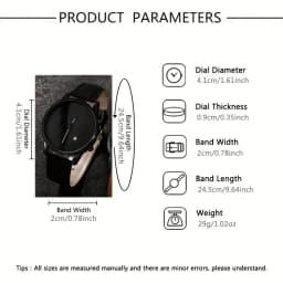 2pcs and 1pcs luxury men's leather strap quartz watch set is the perfect gift for school graduation ceremonies or any occasion