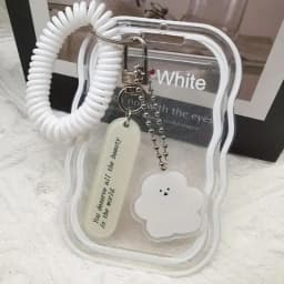 Creative Design Kpop Photocard Holder Transparent Card Holder Keychain Photo Sleeves Bus Card Student Card Case Photo Protector