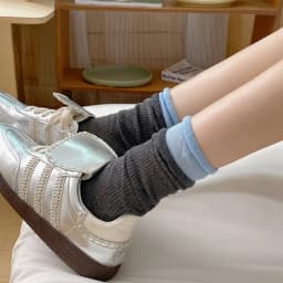 Double Ribbed Matching Midtube Socks for Women and Candy Matching Socks for Morandi Fashion Matching Stockings for Women