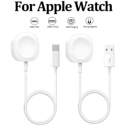 2024 Magnetic Wireless USB A Fast Charger for Apple Watch Ultra Series 9 8 7 6 SE Type C Cable Charging for iWatch Series 5 3 2