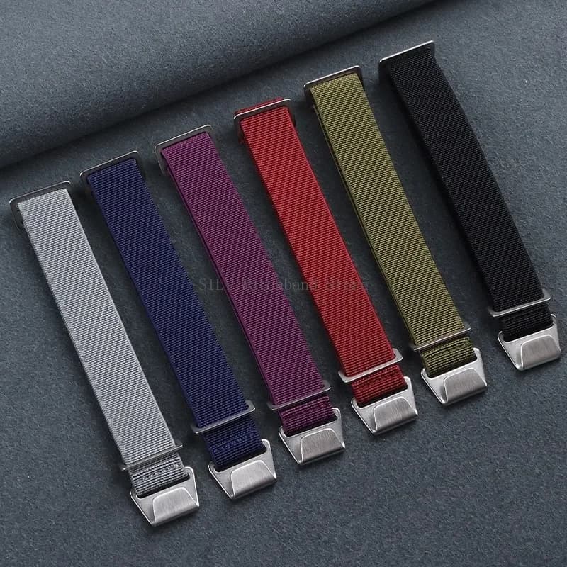18mm 20mm 22mm French Troops Parachute Bracelets Elastic Nylon Braided Watch Band Universal Men Women Strap Soft Sport Wristbelt