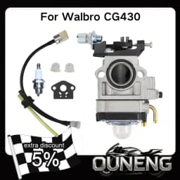 For Walbro CG430 CG520 BC430 BC520 40-5 44-5 43cc 49cc 50cc 52cc Brush Cutter 2-Stroke Engine Lawn Mower Carburetor Carb