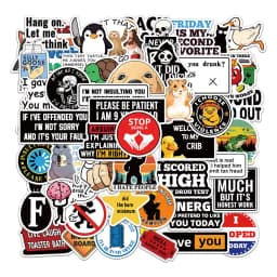 50PCS Prank Meme Stickers Personalized Graffiti Stickers Decorative Luggage Notebook Car Skateboard Stickers