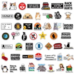 50PCS Prank Meme Stickers Personalized Graffiti Stickers Decorative Luggage Notebook Car Skateboard Stickers