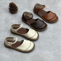 Soft Leather Women's Flat Shoes Retro Handmade Comfortable 2025 Summer Genuine Leather Fashion Black Casual Sandals Ladies