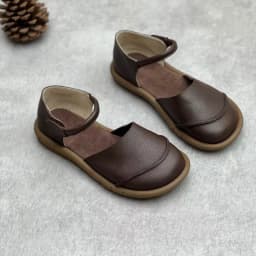 Soft Leather Women's Flat Shoes Retro Handmade Comfortable 2025 Summer Genuine Leather Fashion Black Casual Sandals Ladies