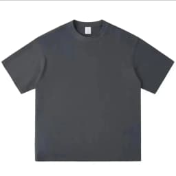 Black White GSM 500g Heavy Duty Cotton Plus Size T-Shirt Crew Neck Men's Short Sleeve Three Needles Half Sleeve Tee