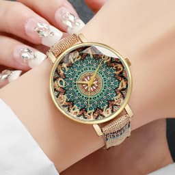 2PCS/Set Women Fashion Watches Ladies Casual Leather Band Arabic Dial Quartz Wrist Watches Female Clock(Without Box)