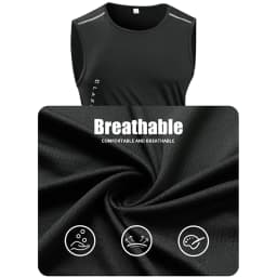 CHRLCK Men's Running Vest Quick Drying Gym Tank Top Men Fitness Sleeveless Shirt Male Mesh Breathable Fitness Sports Vest