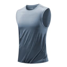 CHRLCK Men's Running Vest Quick Drying Gym Tank Top Men Fitness Sleeveless Shirt Male Mesh Breathable Fitness Sports Vest