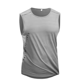 CHRLCK Men's Running Vest Quick Drying Gym Tank Top Men Fitness Sleeveless Shirt Male Mesh Breathable Fitness Sports Vest