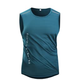 CHRLCK Men's Running Vest Quick Drying Gym Tank Top Men Fitness Sleeveless Shirt Male Mesh Breathable Fitness Sports Vest