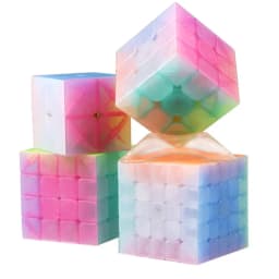 Qiyi Speed Magic Cube Jelly Color Cube 2x2 3x3 4x4 5x5 Pyramid Professional Cubo Magico Puzzle Toy For Children Kids Gift Toy
