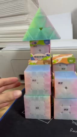Qiyi Speed Magic Cube Jelly Color Cube 2x2 3x3 4x4 5x5 Pyramid Professional Cubo Magico Puzzle Toy For Children Kids Gift Toy