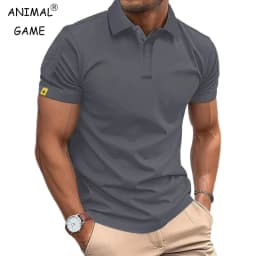 Summer Polo Shirt Men's Short Sleeve Sport T Shirt Casual Business Lightweight Button Streetwear Breathable Tops