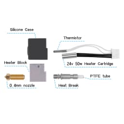 Hotend For Kobra S1 Combo Print Head Hot End for Anycubic Kobra S1/ACE Pro Hotend Kobra S1 Hardened Steel Nozzle