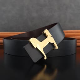 grade Stainless steel horse 3.8cm wide slide buckle men belts High genuine leather Waistband cowboy casual ceinture homme