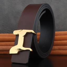 grade Stainless steel horse 3.8cm wide slide buckle men belts High genuine leather Waistband cowboy casual ceinture homme