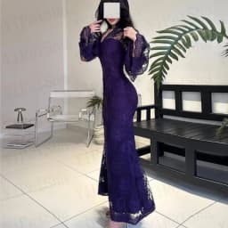 Customized A-Line Prom Dresses Ankle-Lengt V-Neck Full Sleeve Evening Gown Simple Fashion Lace Ruffles Draped Party Dresses