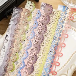 10pcs vintage hollowed lace sticker strip DIY handmade scrapbook decoration diary album frame aesthetic stationery
